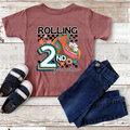 Rolling Into Second Grade Pink - PNG