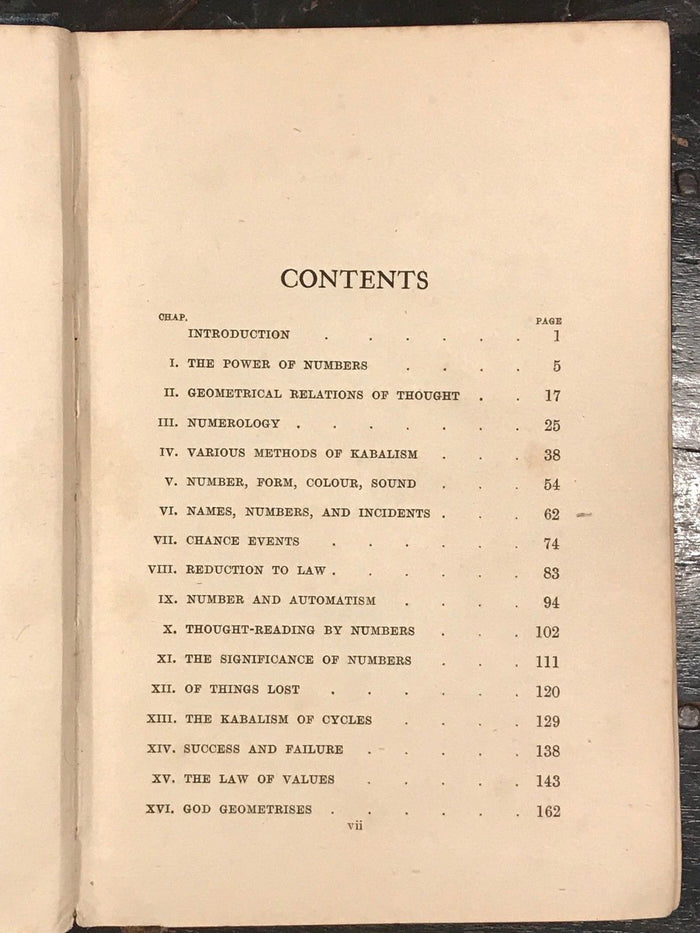 SEPHARIAL - THE KABALA OF NUMBERS, 1st/1st 1911 KABALISTIC NUMEROLOGY DIVINATION