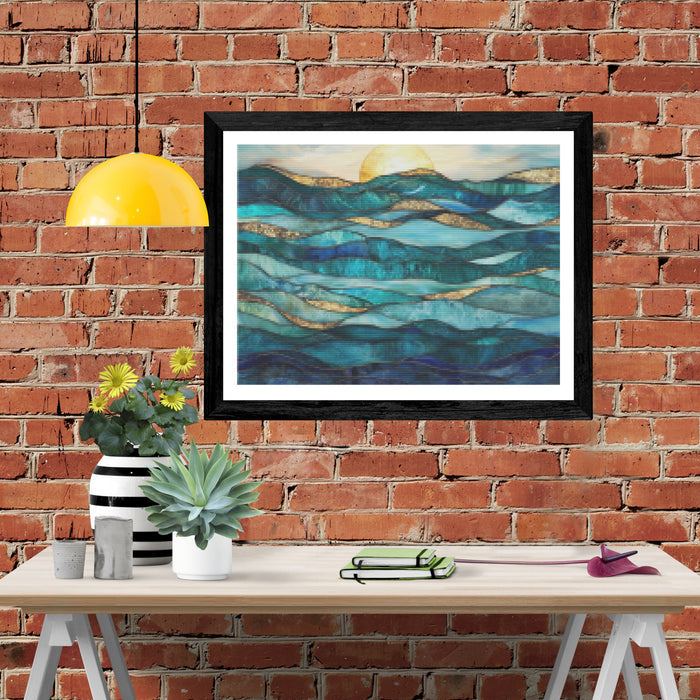 Serene Seascape With Gentle Rolling Waves