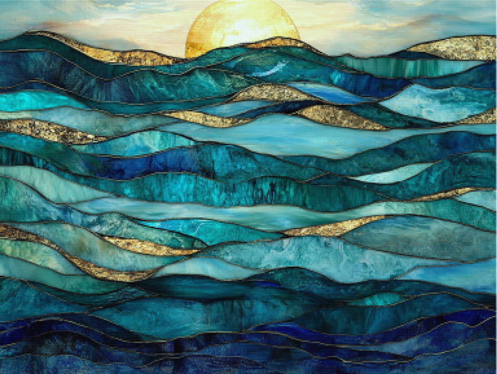 Serene Seascape With Gentle Rolling Waves