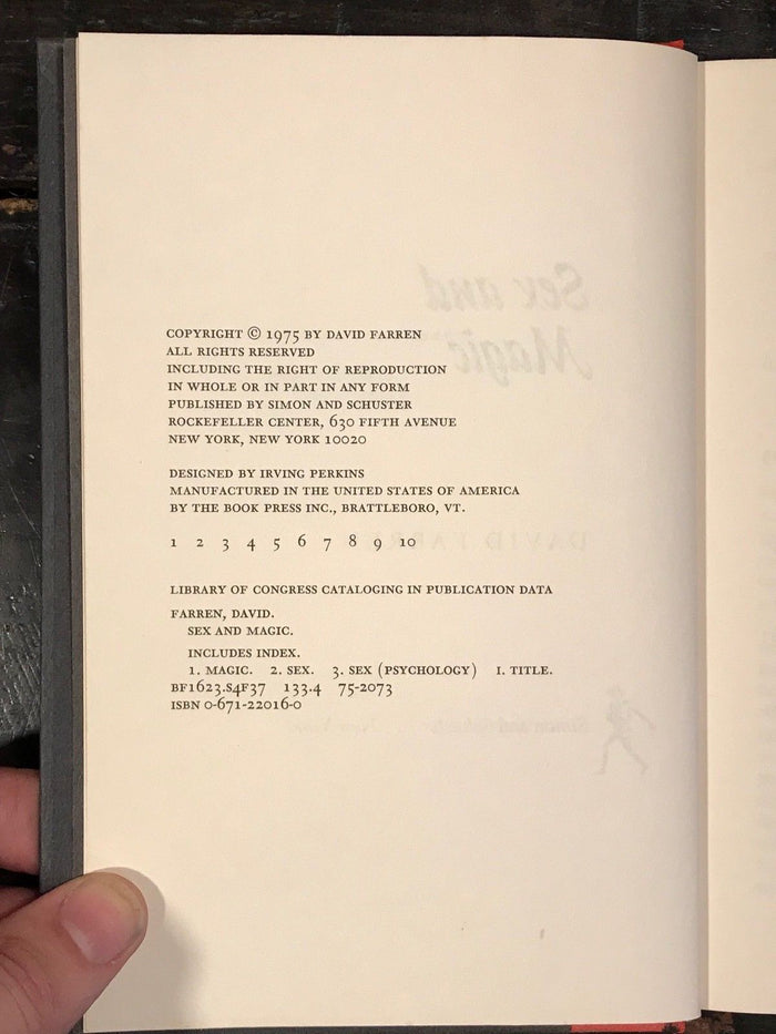 SEX AND MAGIC: MAGIC TO IMPROVE SEXUAL LIFE - David Farren, 1st Ed, 1975 MAGICK