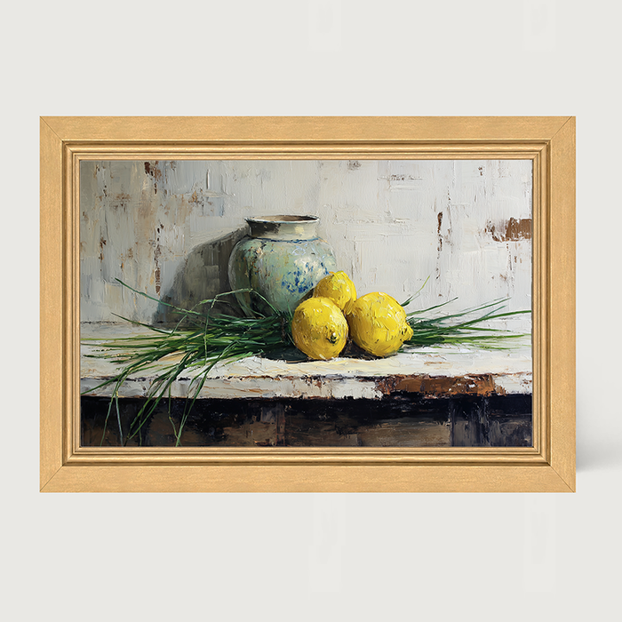 Sideboard Still Life - Three Lemons