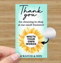 Silver - scratch to win sunflower cards - bundle deals