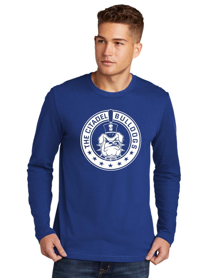 Stars and Spike Cotton Long Sleeve Tee- Royal