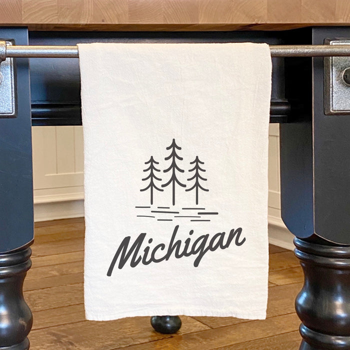 State with Trees - Custom Cotton Tea Towel