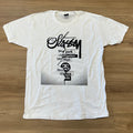 Stussy Two Logos Split White T-Shirt