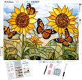 Sunflowers & Monarchs Bright