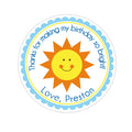 Sunshine Personalized Sticker Birthday Stickers - INKtropolis