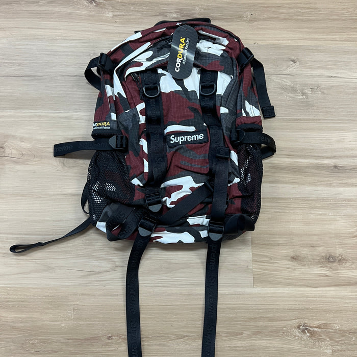 Supreme Logo Backpack (SS26) Red Camo