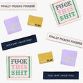 "Sweary Sewists 2.0"  Woven Label by Kylie and the Machine