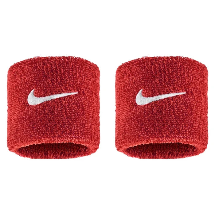 Swoosh Classic Wristbands 2 Pack, Nike, 610 University Red/White, Tennis Express, N1012405-BF26-610-UNIVERSITY-RED-WHITE-1