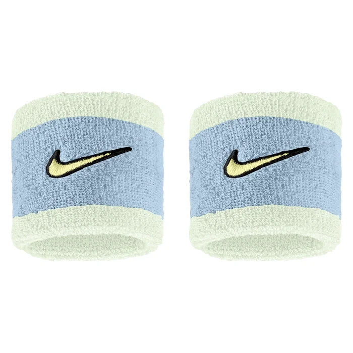 Swoosh Classic Wristbands 2 Pack, Nike, 430 Cobalt Bliss/Volt Tint, Pickleball Express, N1012405-F26-430-COBALT-BLISS-VOLT-TINT-1