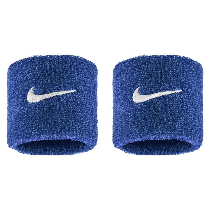 Swoosh Classic Wristbands 2 Pack, Nike, 400 Game Royal/White, Tennis Express, N1012405-BF26-400-GAME-ROYAL-WHITE-1