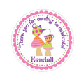 Tea Party Personalized Sticker Birthday Stickers - INKtropolis