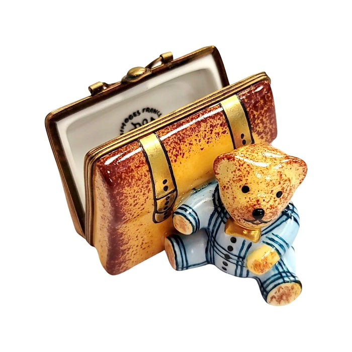 Teddy Bear Adventure Limoges box shown from another angle
