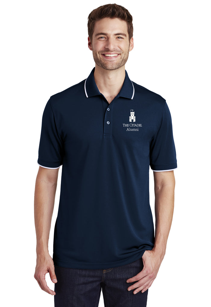 The Citadel Alumni, PT Barracks, UV Micro-Mesh Polo Shirt- Navy