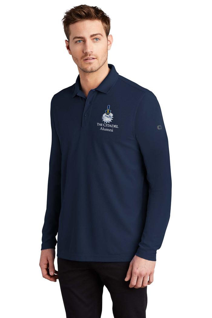 The Citadel Alumni Spike OGIO Men's Long Sleeves Embroidery Polo-Navy