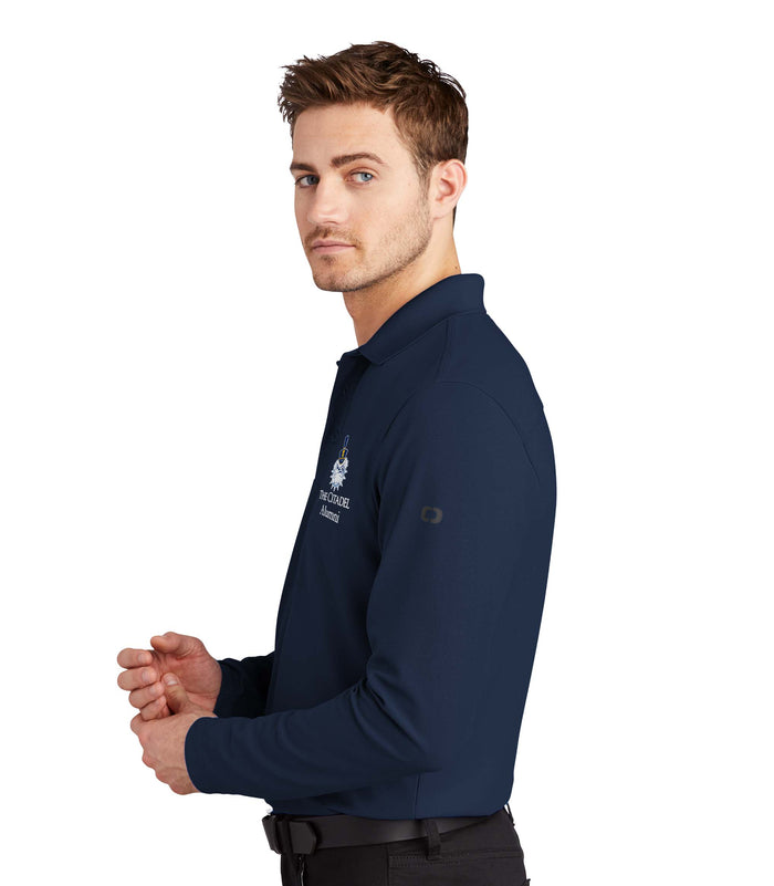 The Citadel Alumni Spike OGIO Men's Long Sleeves Embroidery Polo-Navy