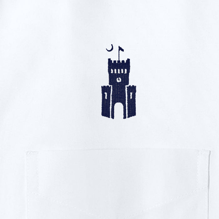 The Citadel, Barracks, Brooks Brothers® Wrinkle-Free Stretch Pinpoint Spread Collar Shirt - White