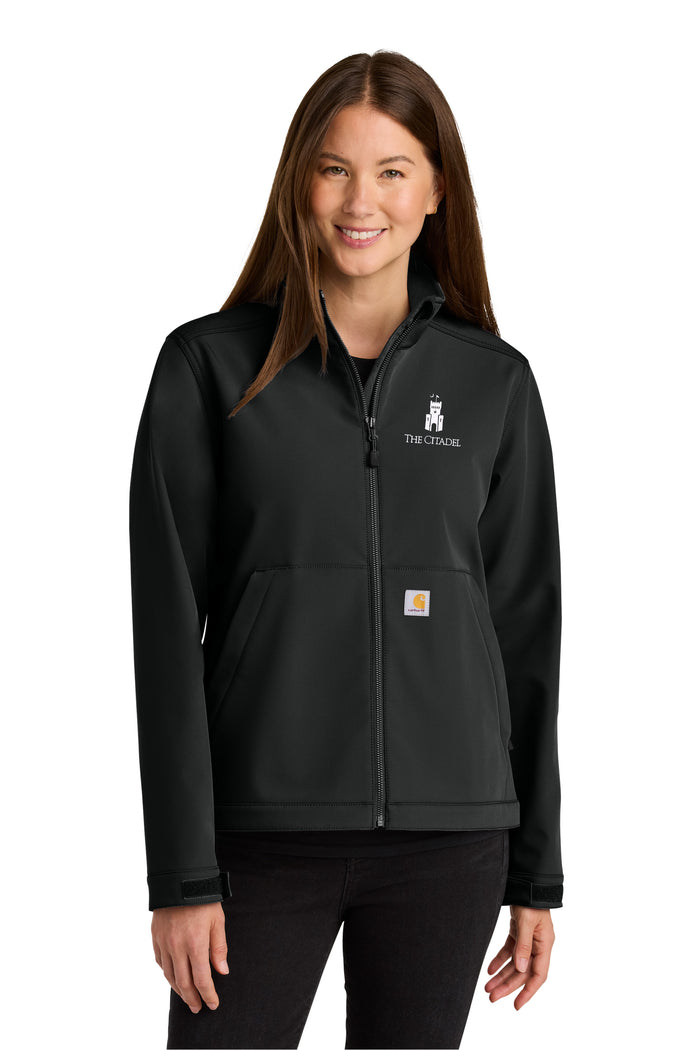 The Citadel, Barracks, Carhartt® Women’s Rain Defender® Soft Shell Jacket - Black
