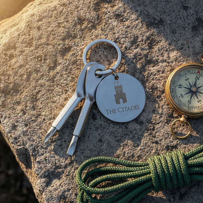 The Citadel, Barracks, Screwdriver Keychain - Silver