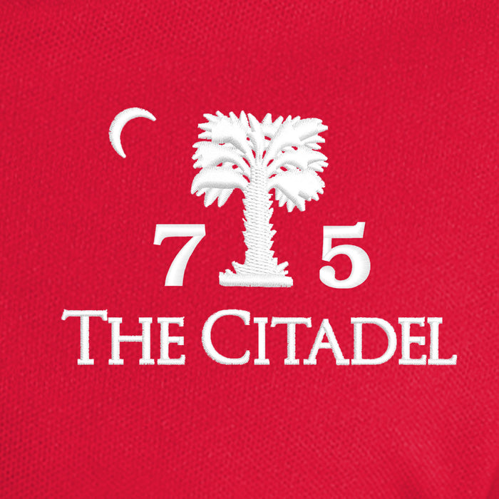 The Citadel, Big Red, Class of 1975,  UV Micro-Mesh Polo Shirt- Red