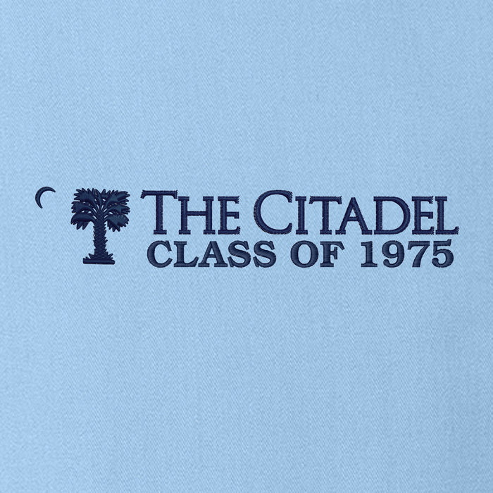 The Citadel, Big Red, Crescent, Class of 1975, Long Sleeve Twill Shirt- Carolina Blue