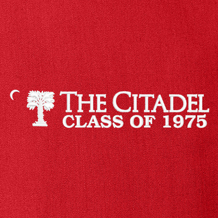 The Citadel, Big Red, Crescent, Class of 1975, Long Sleeve Twill Shirt- Red