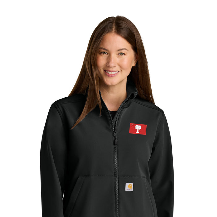 The Citadel, Big Red Flag, Carhartt® Women’s Rain Defender® Soft Shell Jacket - Black