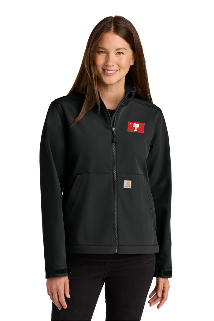 The Citadel, Big Red Flag, Carhartt® Women’s Rain Defender® Soft Shell Jacket - Black