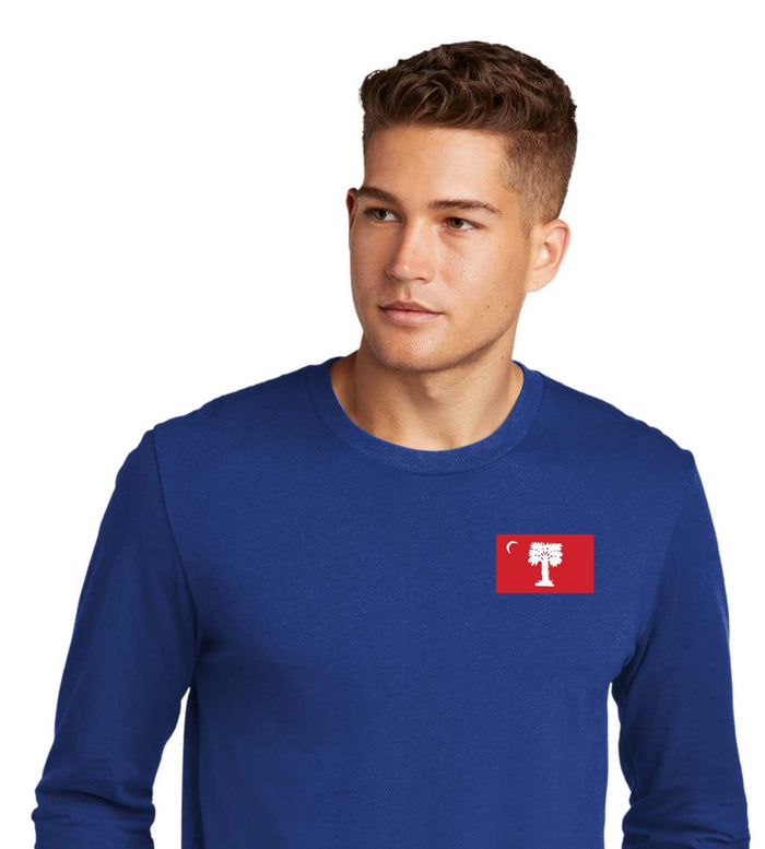 Big Red Cotton Long Sleeve Tee- Royal