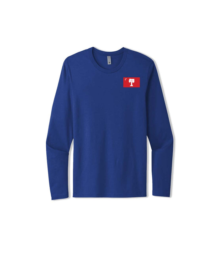 Big Red Cotton Long Sleeve Tee- Royal