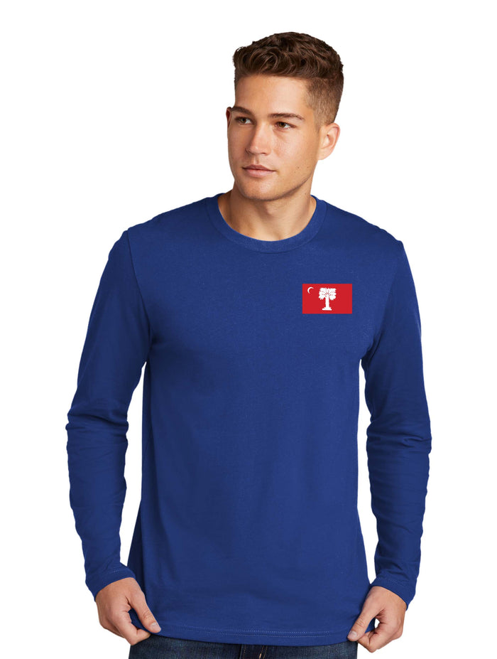 Big Red Cotton Long Sleeve Tee- Royal