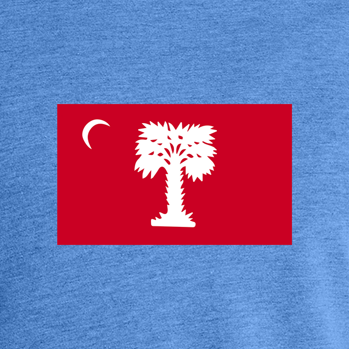 The Citadel, Big Red Palmetto Flag, Women’s Tri-Blend T-Shirt - Carolina Blue