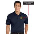 The Citadel, Big & Tall, Customizable (Your Year) Embroidered Ring Bezel Design, Silk Touch™ Performance Polo - Navy