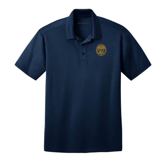 The Citadel, Big & Tall, Customizable (Your Year) Embroidered Ring Bezel Design, Silk Touch™ Performance Polo - Navy