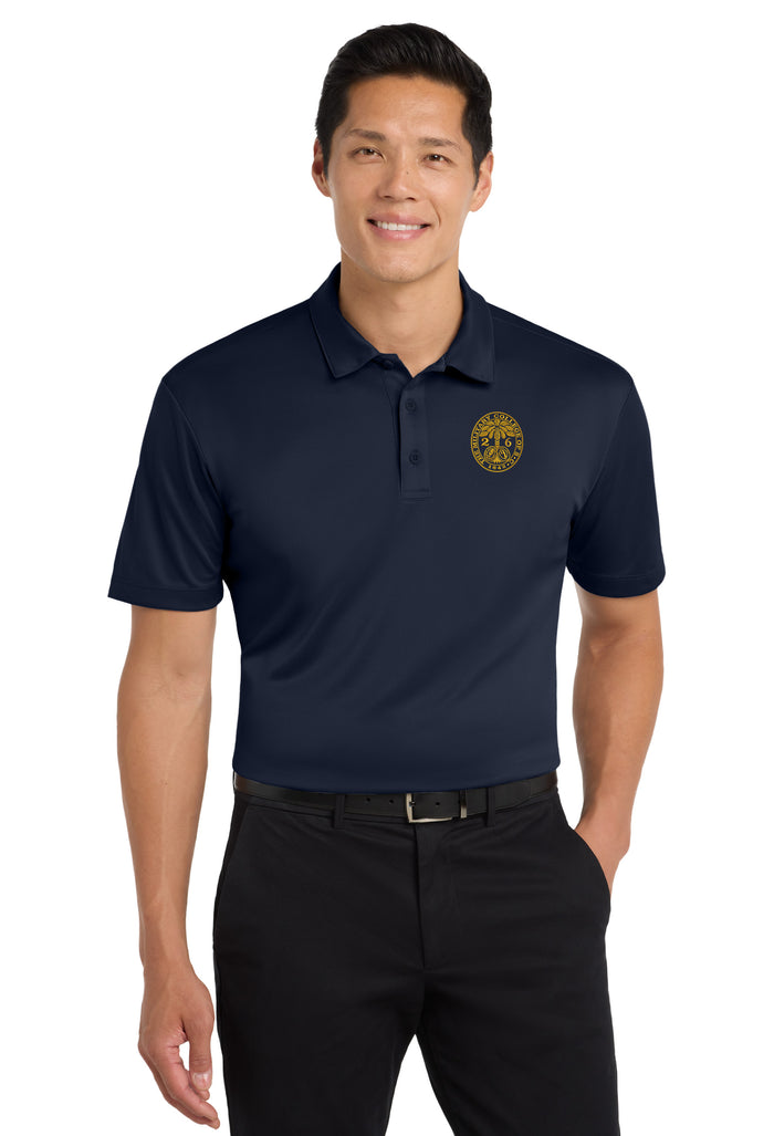 The Citadel, Big & Tall, Customizable (Your Year) Embroidered Ring Bezel Design, Silk Touch™ Performance Polo - Navy
