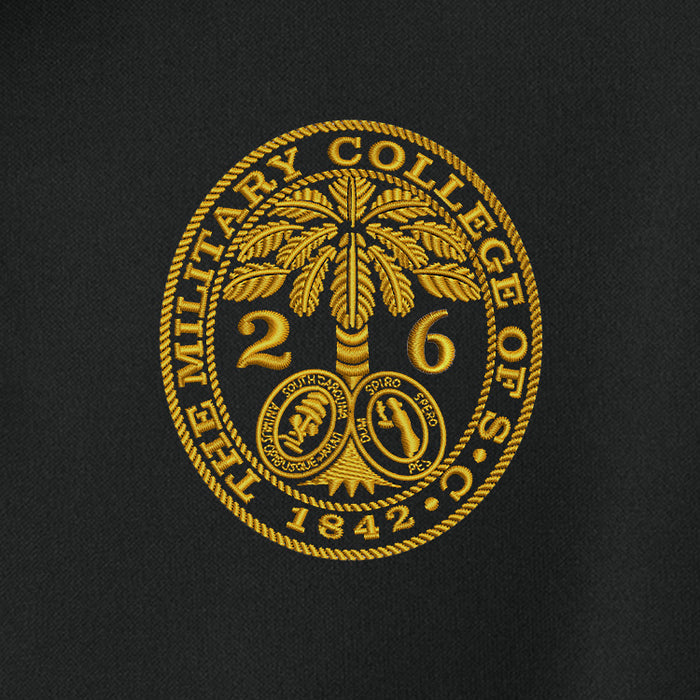 The Citadel, Big & Tall, Customizable (Your Year) Embroidered Ring Bezel Design, Silk Touch™ Performance Polo - Black