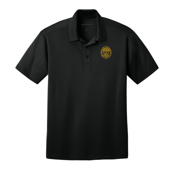 The Citadel, Big & Tall, Customizable (Your Year) Embroidered Ring Bezel Design, Silk Touch™ Performance Polo - Black