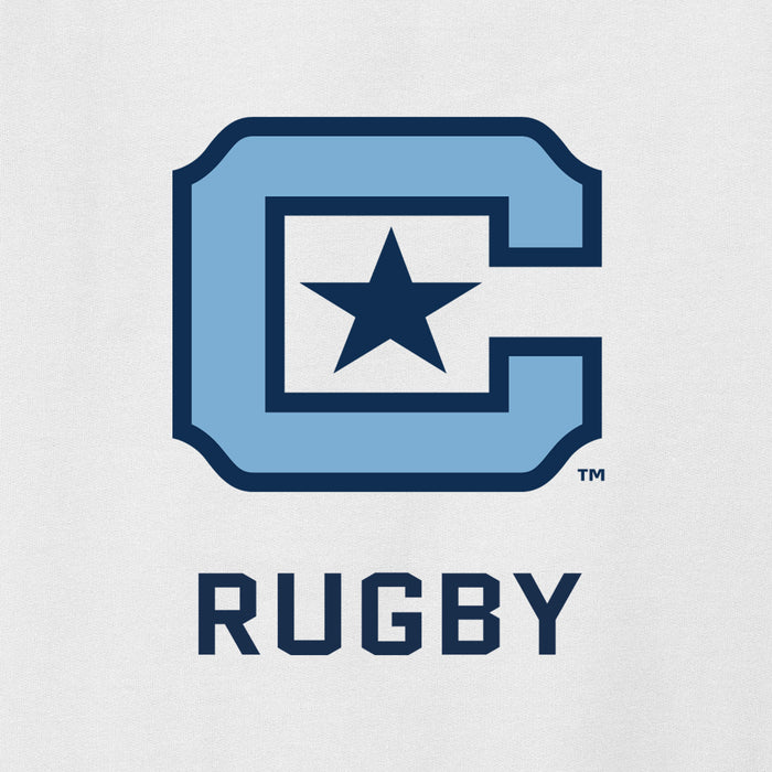The Citadel Block C Star logo, Club Sports - Unisex Rugby,  Heavy Blend™ Hooded Sweatshirt - White