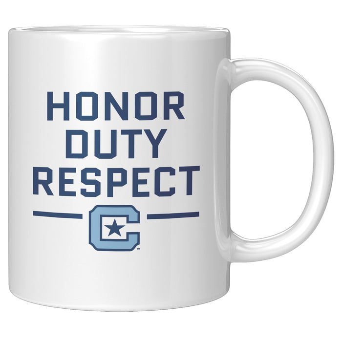 The Citadel C - Honor Duty Respect White Mug 11oz