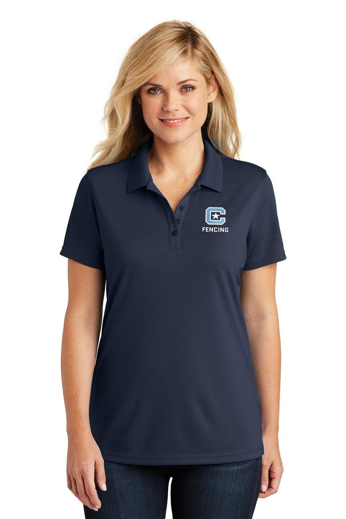 The Citadel C, Club Sport-Fencing, Ladies UV Micro-Mesh Polo-Navy