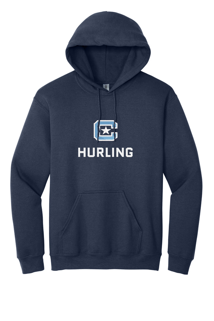 The Citadel C, Club Sports - Hurling,  Embroidered Heavy Blend™ Hooded Sweatshirt-Navy