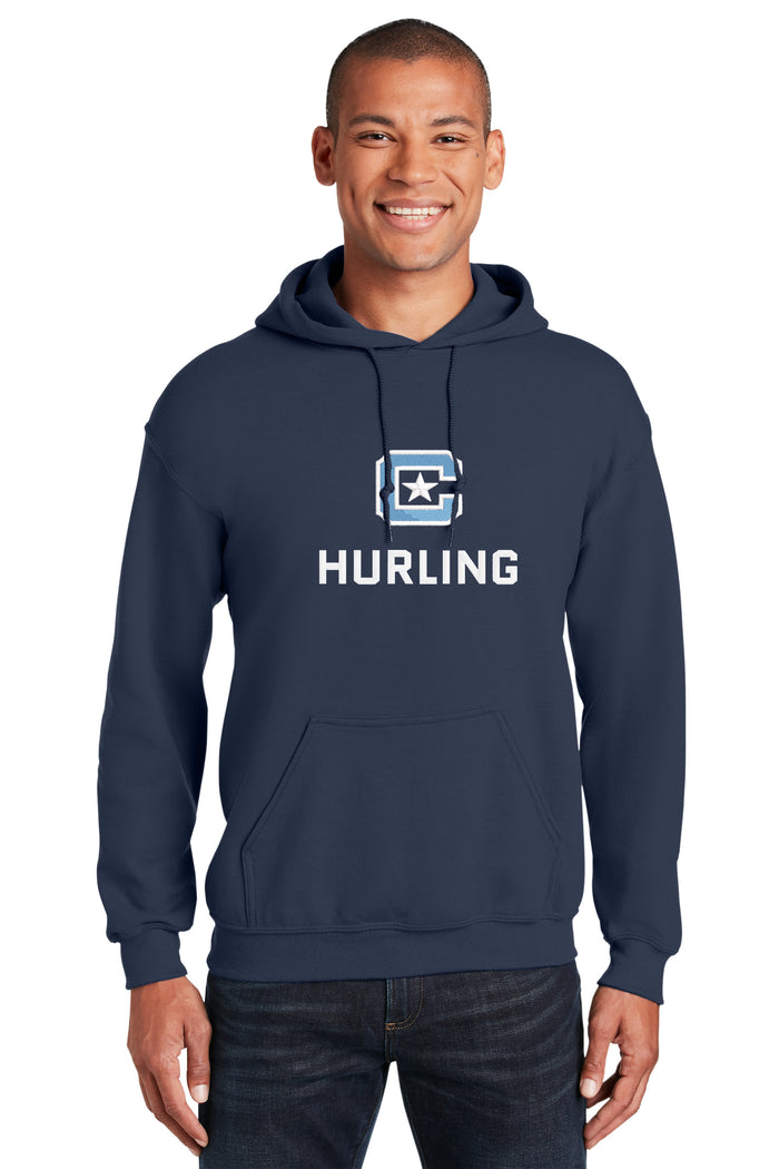 The Citadel C, Club Sports - Hurling,  Embroidered Heavy Blend™ Hooded Sweatshirt-Navy