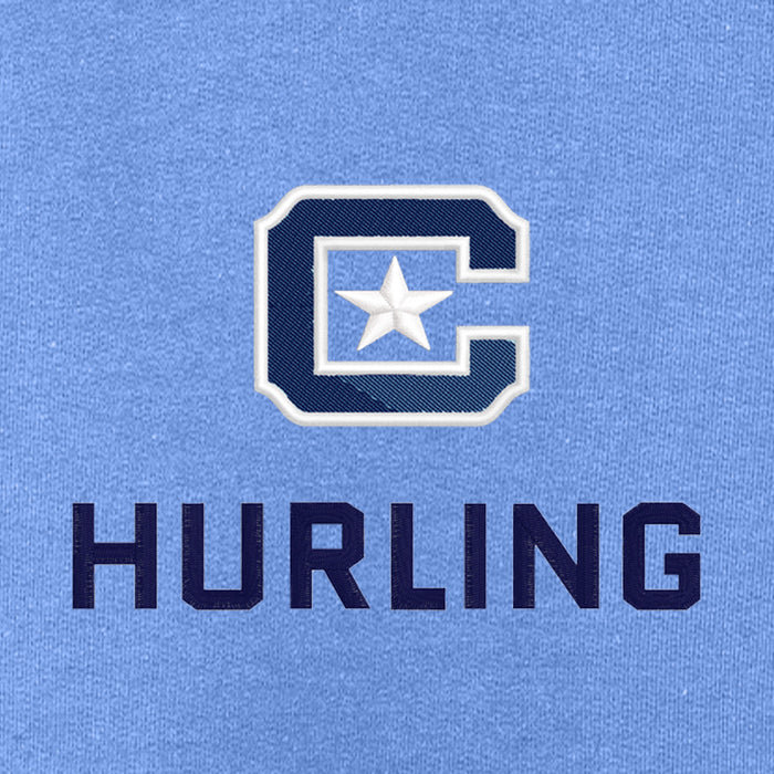The Citadel C, Club Sports - Hurling,  Embroidered Heavy Blend™ Hooded Sweatshirt-Carolina Blue