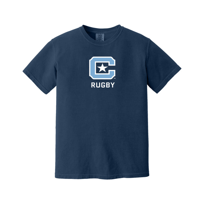 The Citadel C, Club Sports - Rugby,  Comfort Colors ® Heavyweight Ring Spun Tee Shirt - Navy