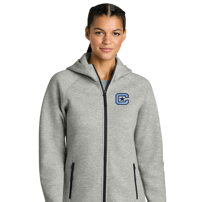 The Citadel, Spike, Embroidered Logo, Women’s Phenom Full-Zip Hoodie - Athletic Heather