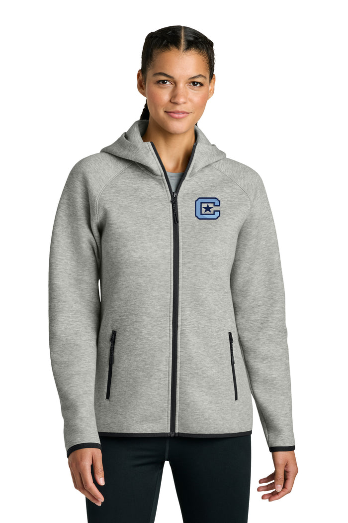 The Citadel, Spike, Embroidered Logo, Women’s Phenom Full-Zip Hoodie - Athletic Heather