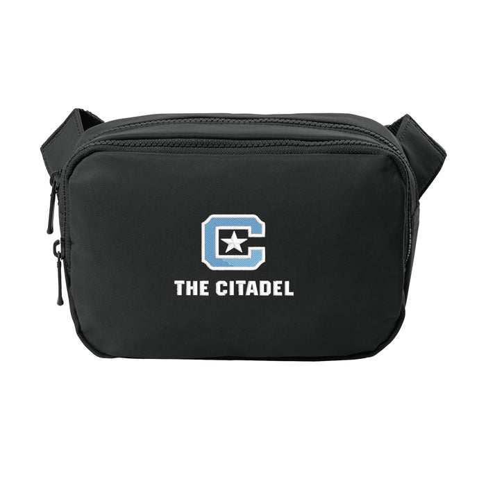 The Citadel, C Star, Port Authority® Matte Dual-Compartment Crossbody - Black