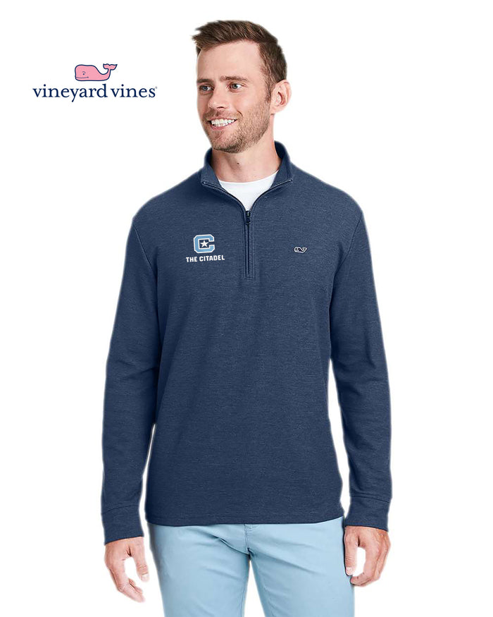 The Citadel, C Star, Vineyard Vines Men's Saltwater Quarter-Zip Pullover